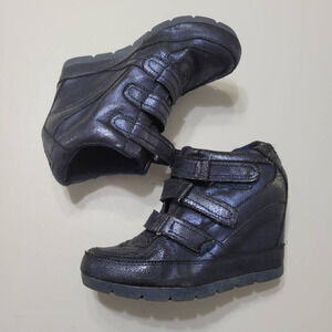 Rocket Dog Shoes Womens 6.5 Sneakers Shoes Blue High Top Hook Loop Wedge Heels